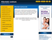 Tablet Screenshot of klientske-centrum.info